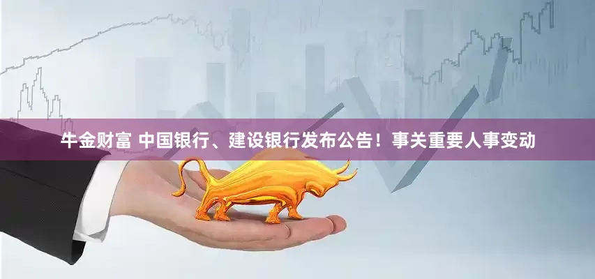 牛金财富 中国银行、建设银行发布公告！事关重要人事变动